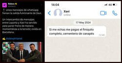 Enlace a El Whatsapp entre Xavi y Laporta