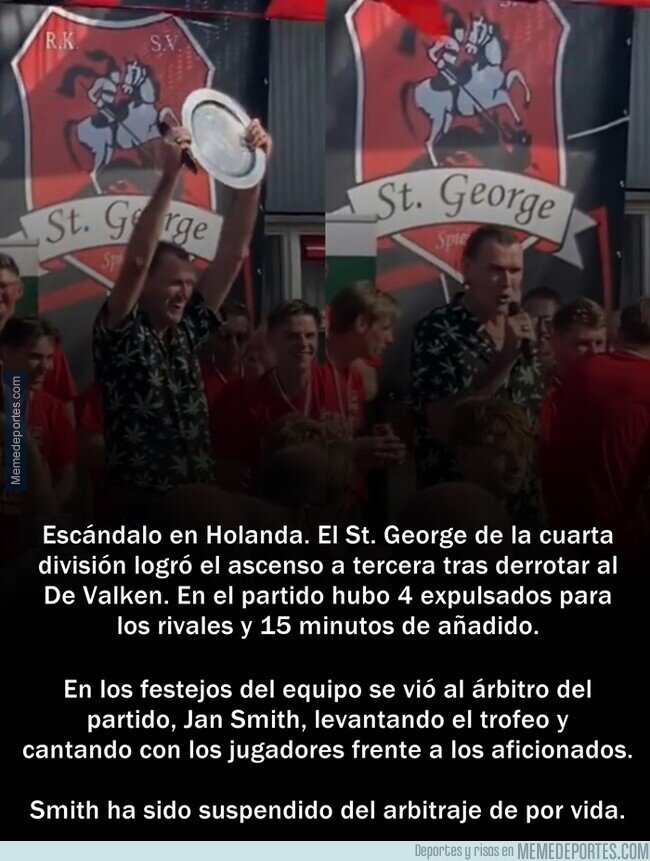 1205067 - El árbitro holandés que celebró el ascenso de un equipo que ayudó