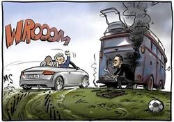 Enlace a Laporta deja la Xavineta por un coche alemán