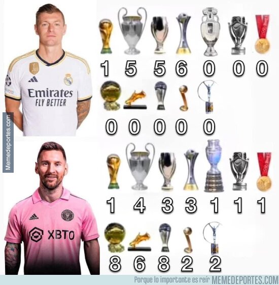 1205669 - Para los que hablan de un mejor palmarés de Kroos sobre Messi