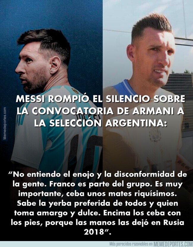 1205913 - Messi rompe el silencio sobre la convocatoria de Franco Armani