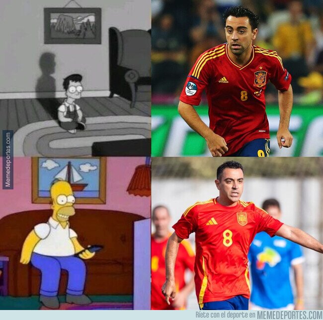 1206011 - Xavi reaparece en un partidillo de veteranos de la Selección