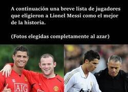 Enlace a Futbolistas que reconocieron a Messi como el mejor de todos