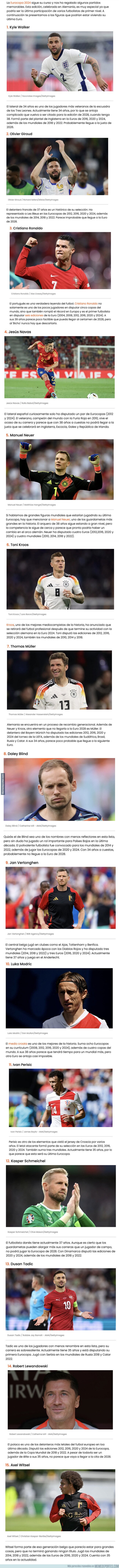 1206454 - Estos son los 15 jugadores que podrían estar disputando su última Eurocopa