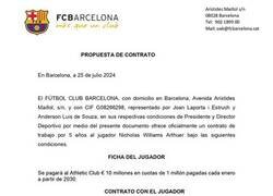 Enlace a Se filtra la propuesta que el FC Barcelona le ha hecho a Nico Williams