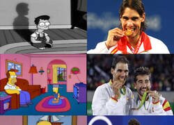 Enlace a No pudo ser junto a Rafa, pero sigue vivo en individuales. ¡Vamos, Carlos! ¡A por la medalla!