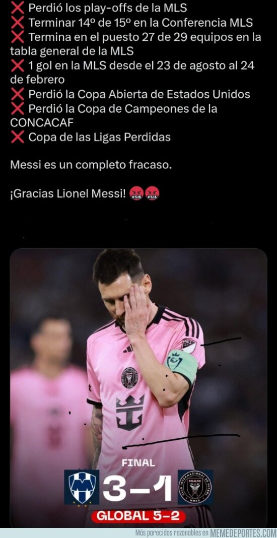 1209006 - Que los únicos logros individuales de Messi en 3 años sean meter penaltis y faltas con Argentina y ver a Lautaro darle otra Copa América y la gente diga que es el jubilado prime