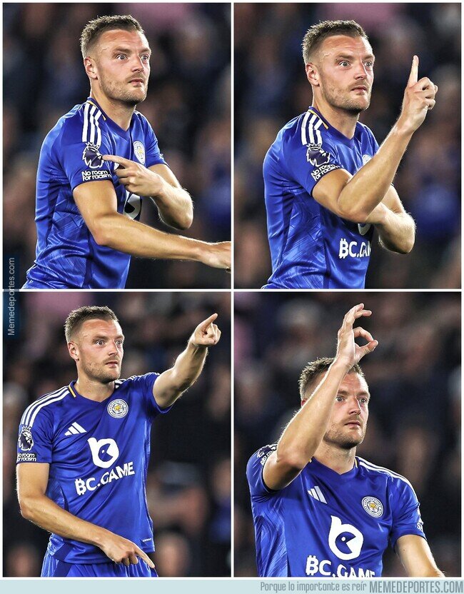 1209099 - Vardy enseñando al Tottenham que el ha ganado una premier y ellos cero
