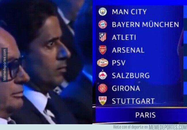 1209488 - La reacción de Al Khelaifi al ver el duro sorteo del PSG