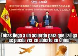 Enlace a Tebas abre LaLiga para los chinos