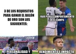 Enlace a 3 de los requisitos para el Balón de Oro