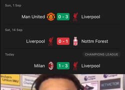 Enlace a Los últimos resultados del Liverpool son extraños