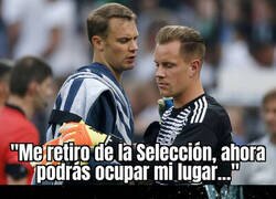 Enlace a Ter Stegen no pudo tener peor suerte
