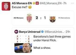 Enlace a El zasca del Mónaco a la cuenta fans del Barça