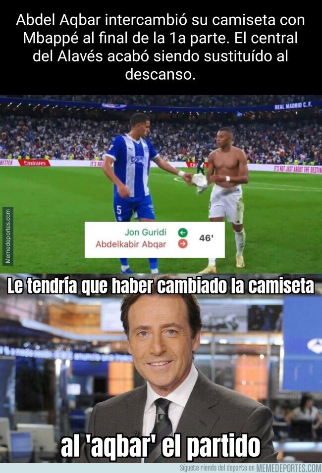 1210538 - Lo de Aqbar y la camiseta de Mbappé al descanso