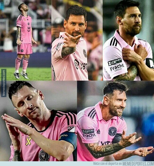1210727 - Las celebraciones de Messi cuando lo van a ver jugar sus hijos