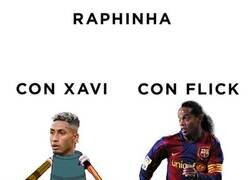 Enlace a Raphinha está irreconocible