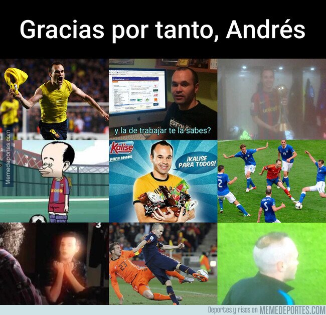 1211005 - Imposible resumir en un mem todo lo que ha sido Iniesta