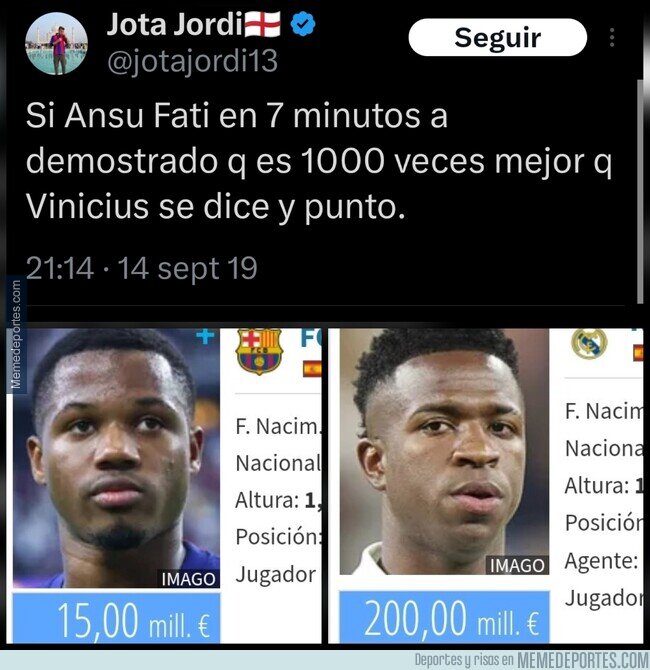 1211096 - Vinicius alcanza su mayor valor de mercado en Transfermarkt