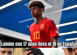 Enlace a Lamine Yamal llevará el 10 de España