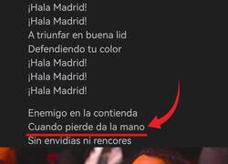 Enlace a Rodri no estará muy de acuerdo con esto que dice el himno del Madrid