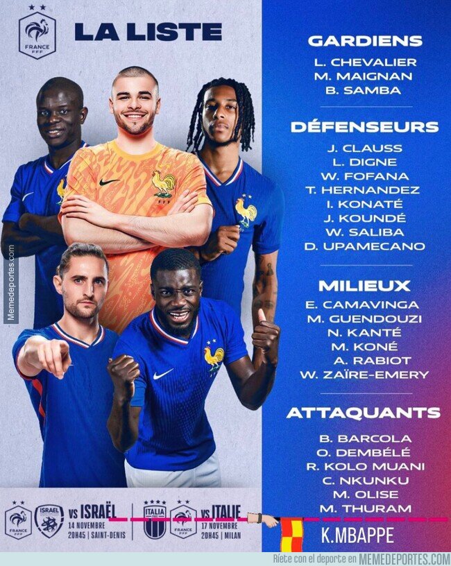 1211991 - Mbappé sí estaba convocado pero lo anularon por fuera de juego