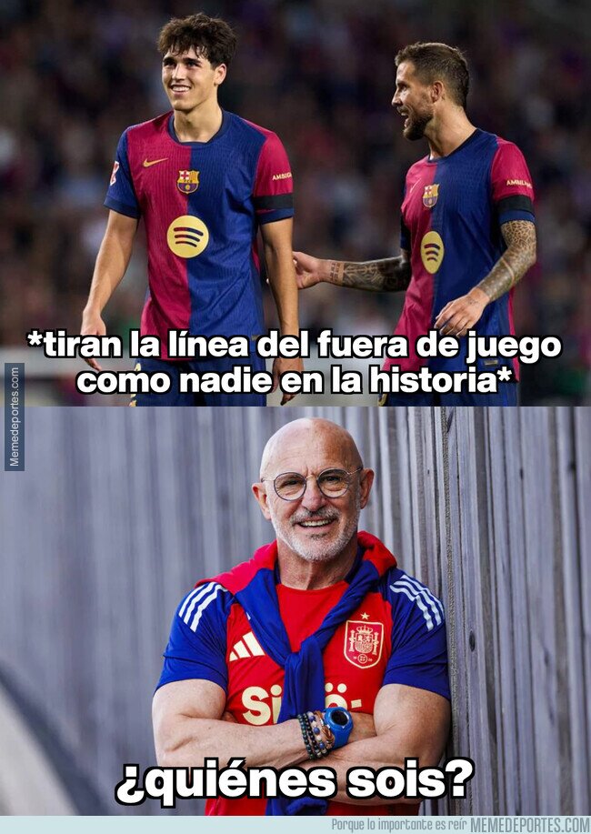 1212022 - De La Fuente pasa de la pareja de centrales del Barça