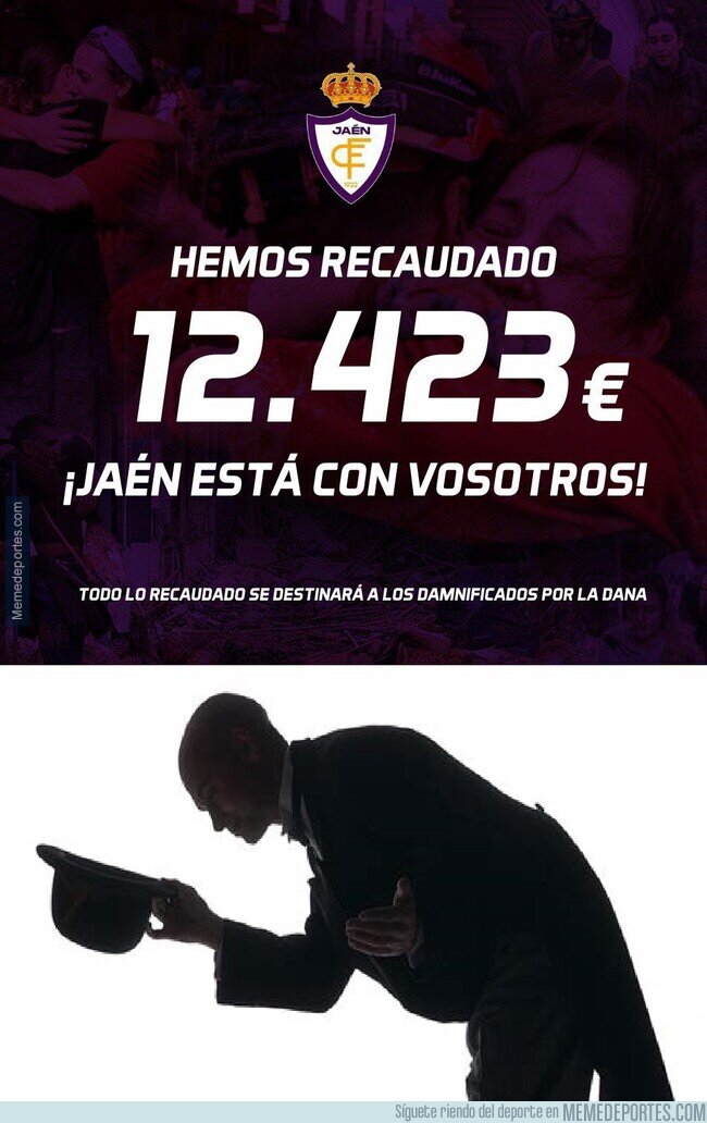 1212092 - El Jaén dona más de 12.000€ para los damnificados por la DANA