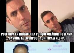 Enlace a A ese árbitro en España le dan un puesto en el Chiringuito o en Movistar