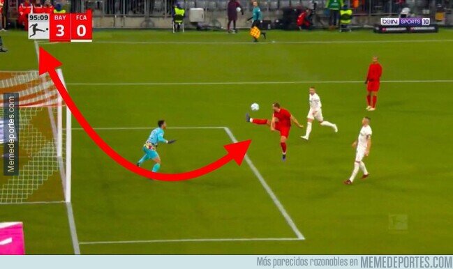 1212427 - Enriquito Kane emula el logo de la Bundesliga en su último gol