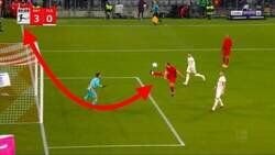 Enlace a Enriquito Kane emula el logo de la Bundesliga en su último gol