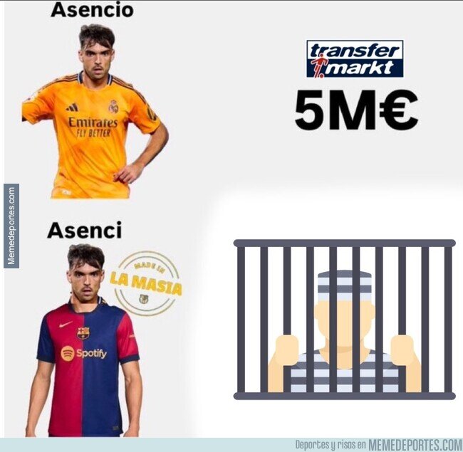 1212513 - Asencio fuera de la protección del Madrid tendría una bola de hierro atada a una pierna