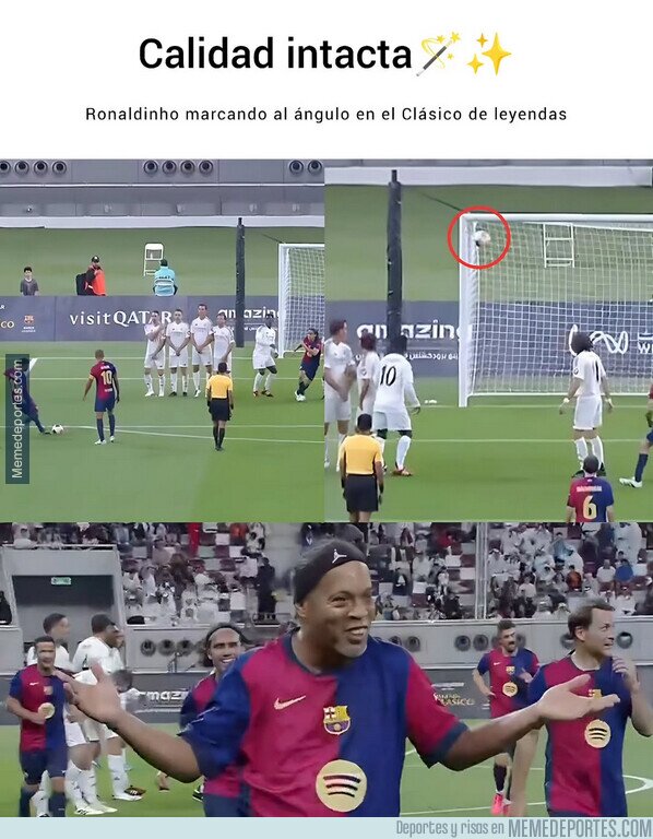 1212600 - Ronaldinho no pierde la clase en El Clásico de Leyendas