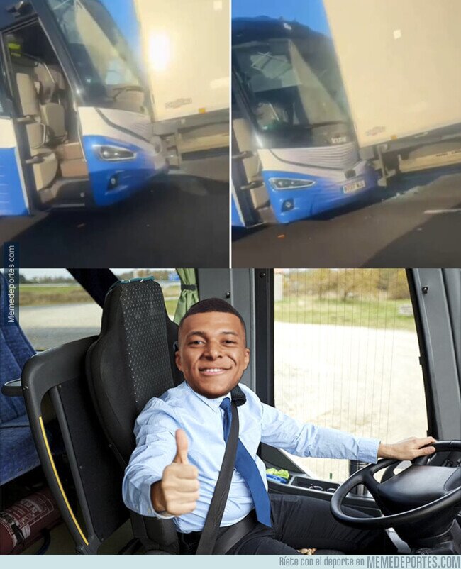 1212605 - El autobús del Madrid sufre un accidente