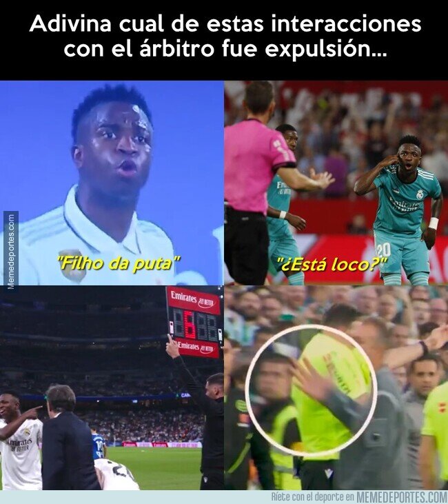 1212980 - No hay un sólo árbitro en España que se atreva a expulsar a Vinicius