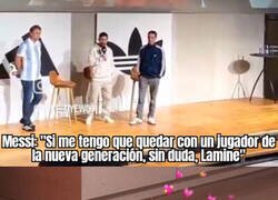 Enlace a Messi bendice a Lamine Yamal