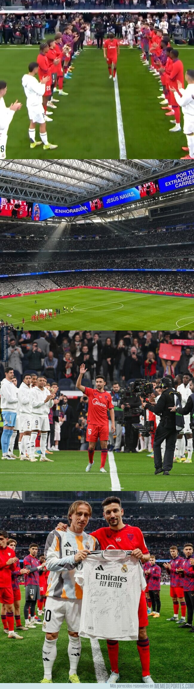 1213500 - El precioso homenaje del Bernabéu a Jesús Navas en su último partido
