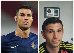 Enlace a Ronaldo y el Dibu para la historia