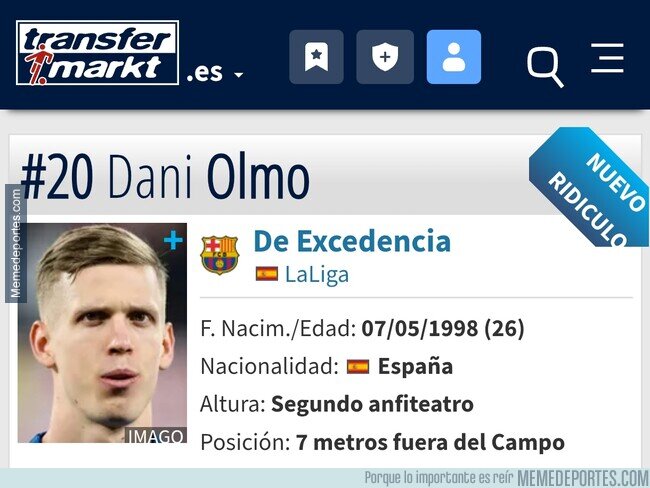 1213800 - Transfermarkt.es ya ha cambiado la ficha de Olmo