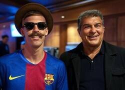 Enlace a Laporta el 31 de Enero presentando el fichaje de tipo de incógnito