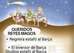 Enlace a Carta a los, Reyes Magos de Joan Laporta y seguidor medio del Barça