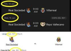 Enlace a Real Sociedad estuvo a punto de jugar 2 partido seguidos en dos días