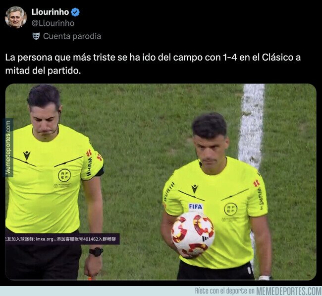 1214176 - Gil Manzano ha sufrido en el Clásico, por @Llourinho