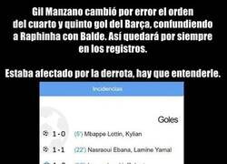 Enlace a Y por cierto, todo fue por querer dar 10 minutos de adición en un primer tiempo...