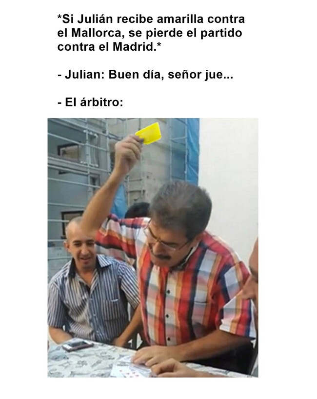 1214821 - Que a Julián lo van a amonestar contra el Mallorca lo saben hasta en Ayacucho