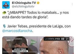 Enlace a Tebas hablando de Mbappé y del Madrid en primera persona