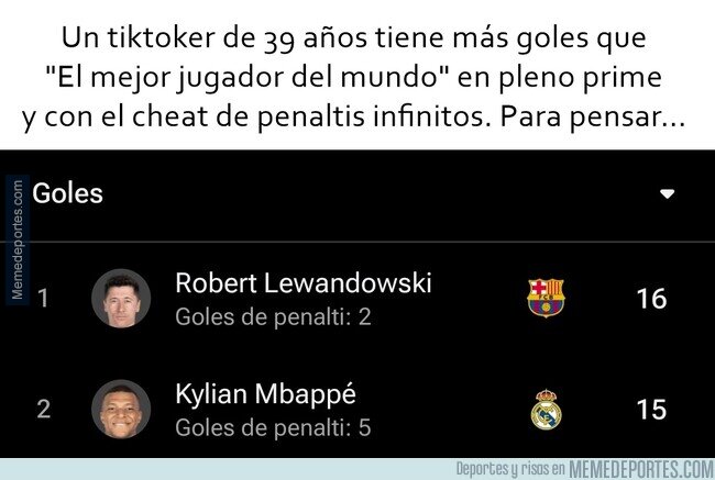 1214870 - Mbappé no debería estar peleando el pichichi, debería SER el pichichi.