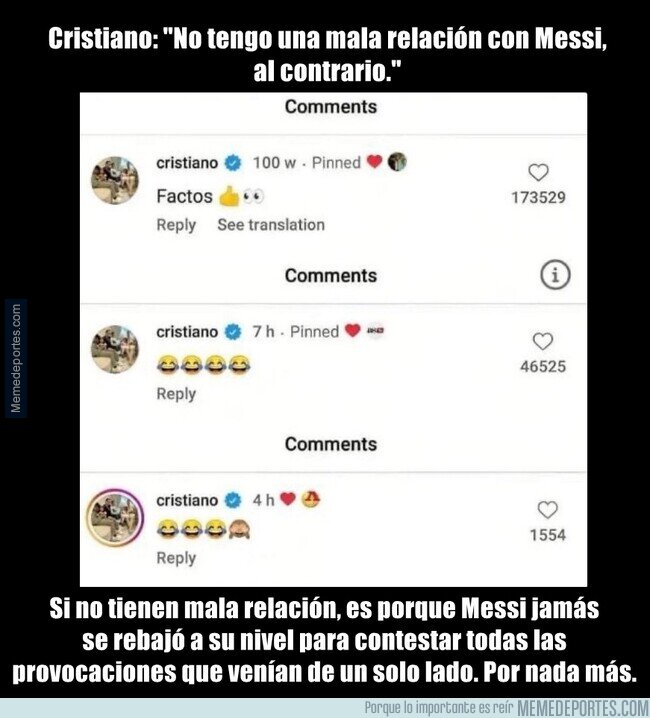 1215015 - Imagina un Messi con la inseguridad y falta de respeto de Cristiano...