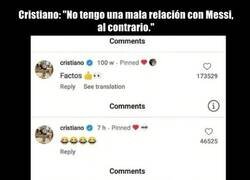 Enlace a Imagina un Messi con la inseguridad y falta de respeto de Cristiano...