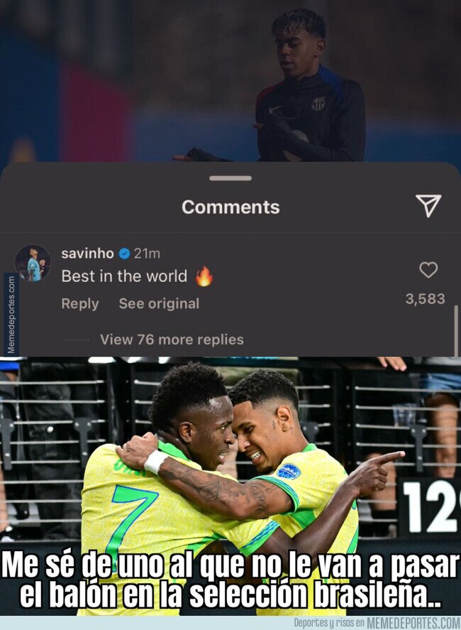 1215157 - El comentario de Savinho en el post de Lamine Yamal